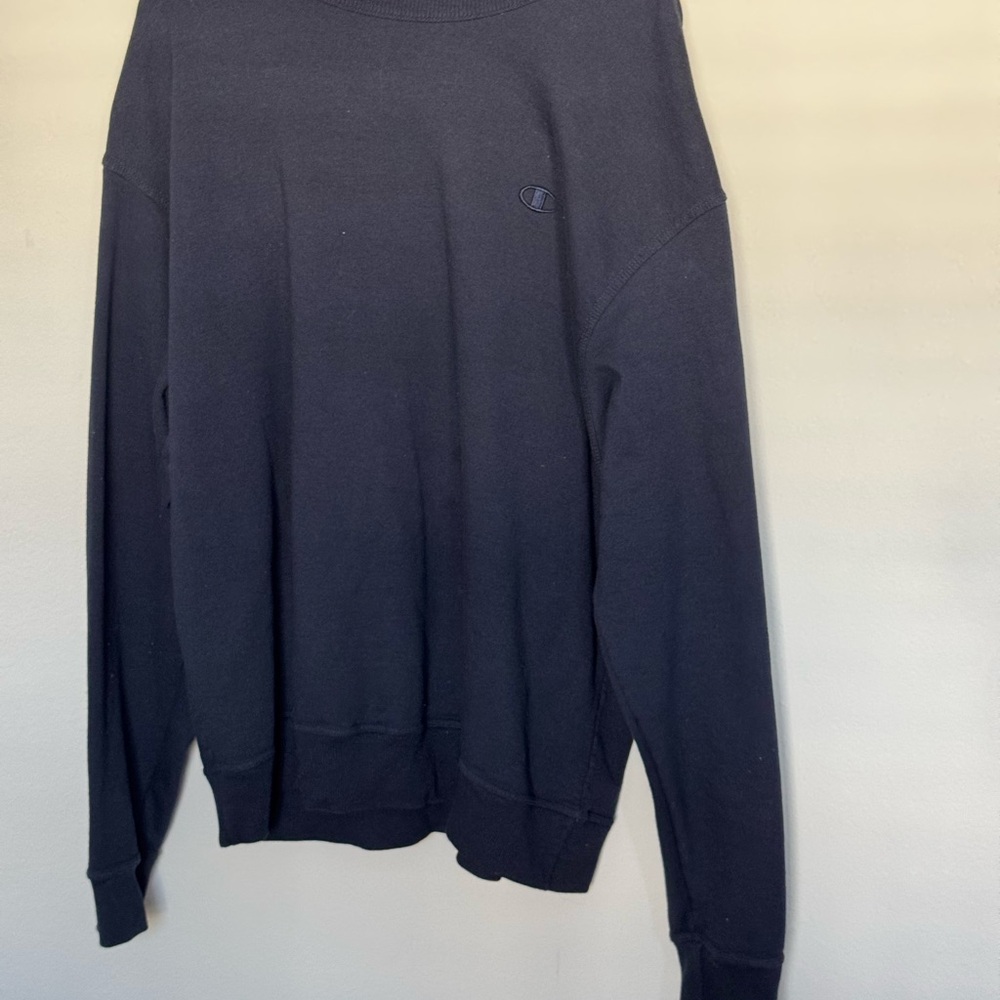 Plus Size Champion Men's Navy Crewneck